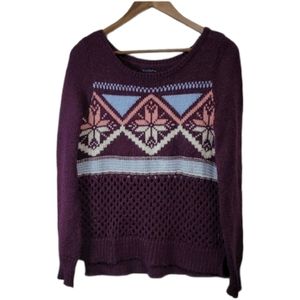 American Eagle Knit Sweater Long Sleeve Sz Medium